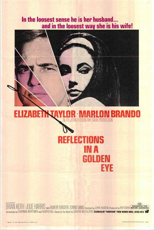 reflections in a golden eye 1967 one sheet poster folded